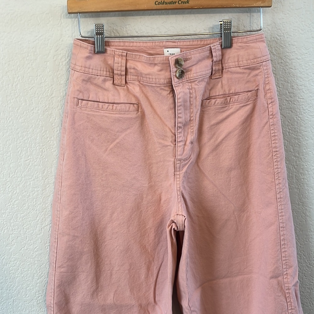 A New Day Pant Wide Leg Cropped Pink size 4 - Picture 4 of 12